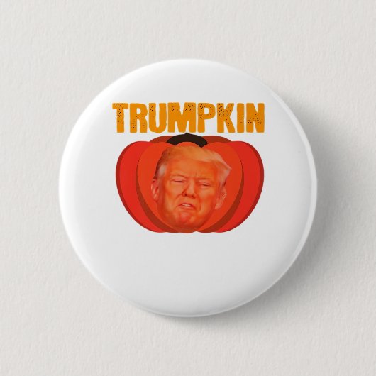 Trumpkin Halloween Jack O Lantern Grafisch Grappig Ronde Button 5,7 Cm (Voorkant)