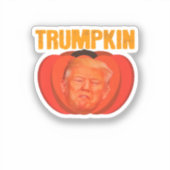 Trumpkin Halloween Jack O Lantern Grafisch Grappig Sticker (Voorkant)