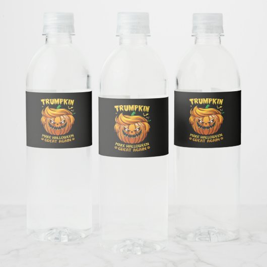 Trumpkin Halloween - Maak Halloween weer geweldig  Waterfles Etiket (Flessen)