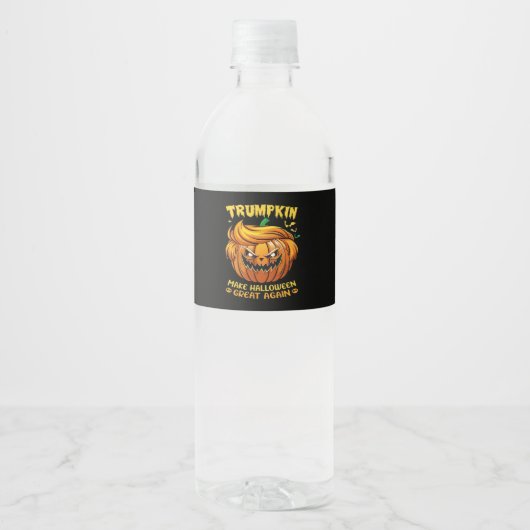 Trumpkin Halloween - Maak Halloween weer geweldig  Waterfles Etiket (Voorkant)
