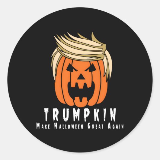 Trumpkin Halloween maken Halloween weer geweldig Ronde Sticker (Voorkant)