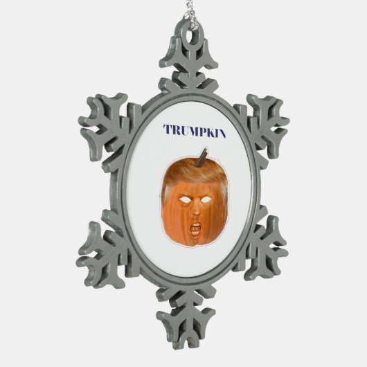 Trumpkin Halloween Mask Classic Tin Sneeuwvlok Ornament (Links)