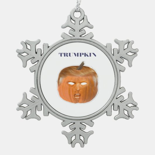 Trumpkin Halloween Mask Classic Tin Sneeuwvlok Ornament (Voorkant)