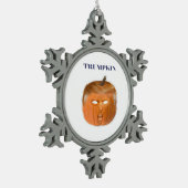 Trumpkin Halloween Mask Classic Tin Sneeuwvlok Ornament (Links)