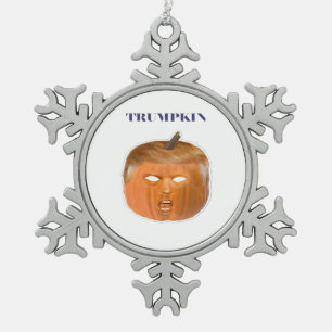 Trumpkin Halloween Mask Classic Tin Sneeuwvlok Ornament
