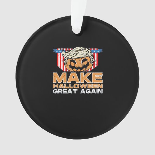 Trumpkin Halloween Politiek Grappig Ornament (voorkant)