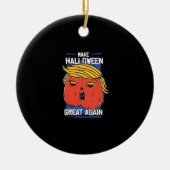 Trumpkin Halloween pompoen Classic Keramisch Ornament (Voorkant)