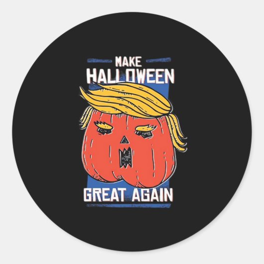 Trumpkin Halloween pompoen Classic Ronde Sticker (Voorkant)