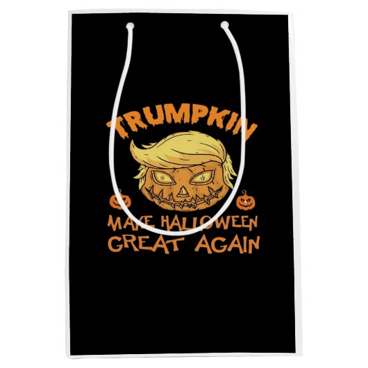 Trumpkin Halloween Pumpkin Medium Cadeauzakje (Voorkant)