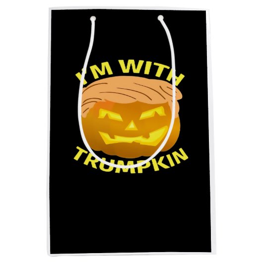Trumpkin Halloween Pumpkin Medium Cadeauzakje (Voorkant)