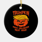 Trumpkin Halloween Pumpkin verkiezing Keramisch Ornament (Voorkant)