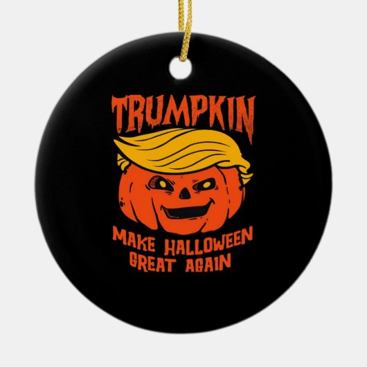 Trumpkin Halloween Pumpkin verkiezing Keramisch Ornament (Voorkant)