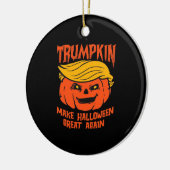 Trumpkin Halloween Pumpkin verkiezing Keramisch Ornament (Links)
