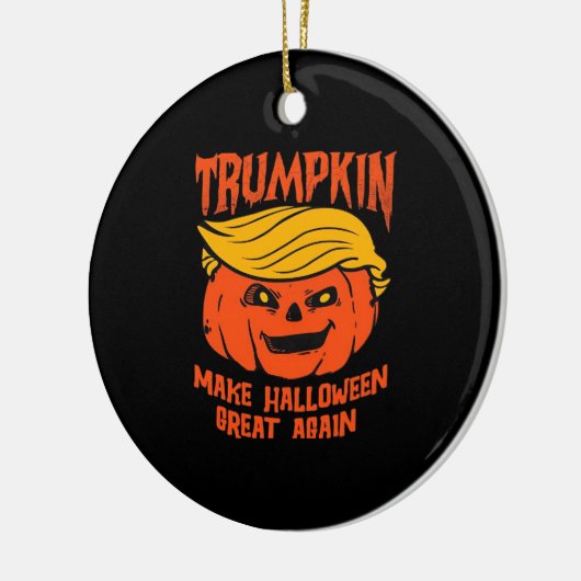 Trumpkin Halloween Pumpkin verkiezing Keramisch Ornament (Links)