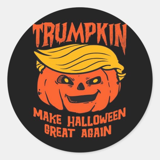 Trumpkin Halloween Pumpkin verkiezing Ronde Sticker (Voorkant)