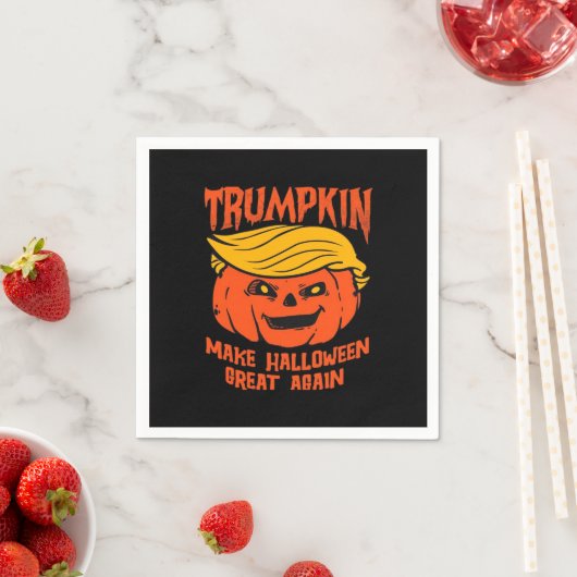 Trumpkin Halloween Pumpkin verkiezing Servet (Insitu)