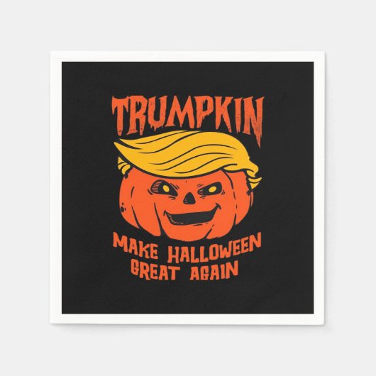 Trumpkin Halloween Pumpkin verkiezing Servet (Voorkant)
