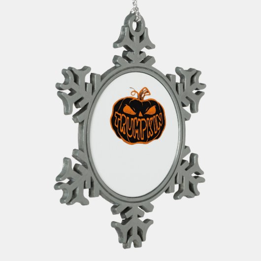Trumpkin Halloween Tin Sneeuwvlok Ornament (Links)