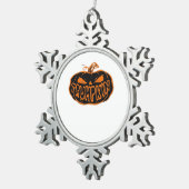 Trumpkin Halloween Tin Sneeuwvlok Ornament (Rechts)