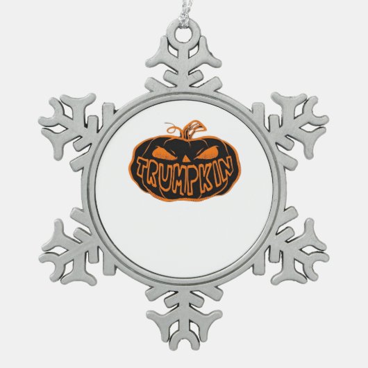 Trumpkin Halloween Tin Sneeuwvlok Ornament (Voorkant)