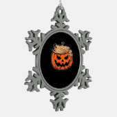 Trumpkin Halloween Tin Sneeuwvlok Ornament (Links)