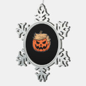 Trumpkin Halloween Tin Sneeuwvlok Ornament (Rechts)