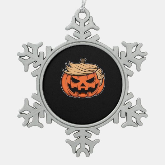 Trumpkin Halloween Tin Sneeuwvlok Ornament (Voorkant)