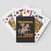 Trumpkin houden Halloween grote pompoen Pokerkaarten (Achterkant)