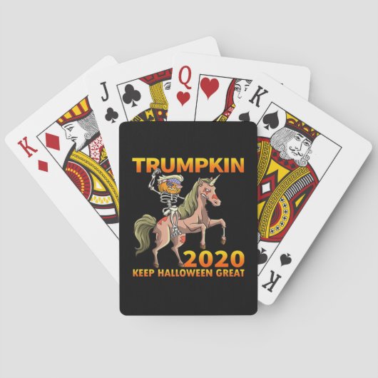 Trumpkin houden Halloween grote pompoen Pokerkaarten (Achterkant)