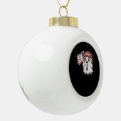 Trumpkin, ik krijg altijd ghosted, Halloween, spoo Keramische Bal Ornament (Links)