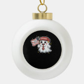 Trumpkin, ik krijg altijd ghosted, Halloween, spoo Keramische Bal Ornament (Voorkant)