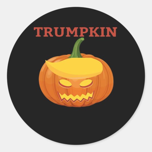 Trumpkin Jack-O-Lantern Classic Ronde Sticker (Voorkant)