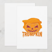 Trumpkin Klassieker – Pompoen President Stijl Feestdagenkaart (Voorkant / Achterkant)