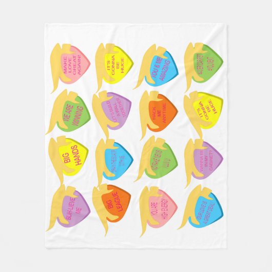 Trumpkin Lovin' Hearts Fleece Blanket (Voorkant)