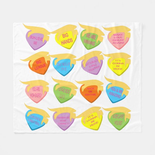 Trumpkin Lovin' Hearts Fleece Blanket Deken (Voorkant (Horizontaal))