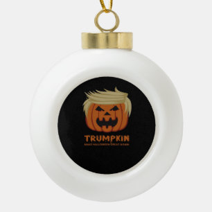 Trumpkin – Maak Halloween weer geweldig grappige p Keramische Bal Ornament