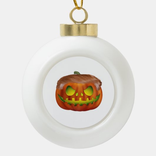 Trumpkin - Maak Halloween weer geweldig Keramische Bal Ornament (Voorkant)