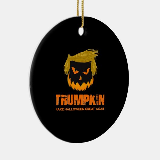 Trumpkin, maak Halloween weer geweldig klassiek Keramisch Ornament (Rechts)