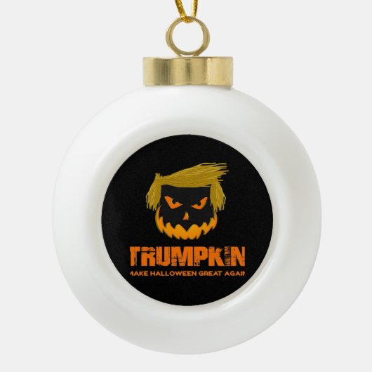 Trumpkin, maak Halloween weer geweldig klassiek Keramische Bal Ornament (Voorkant)