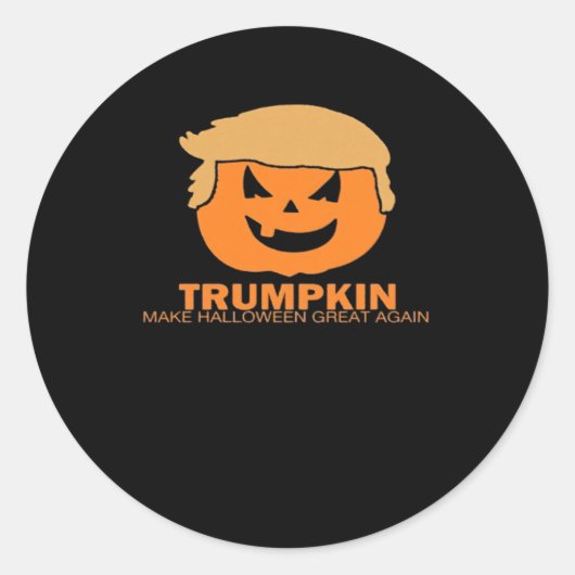 Trumpkin - Maak Halloween weer geweldig klassiek Ronde Sticker (Voorkant)
