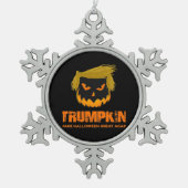 Trumpkin, maak Halloween weer geweldig klassiek Tin Sneeuwvlok Ornament (Voorkant)