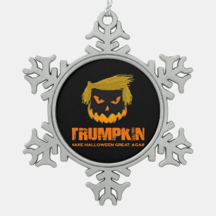 Trumpkin, maak Halloween weer geweldig klassiek Tin Sneeuwvlok Ornament