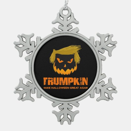 Trumpkin, maak Halloween weer geweldig klassiek Tin Sneeuwvlok Ornament (Voorkant)