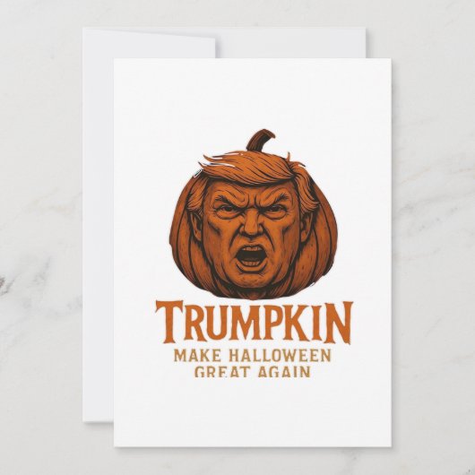 Trumpkin... Maak Halloween weer Groot Feestdagenkaart (Voorkant)
