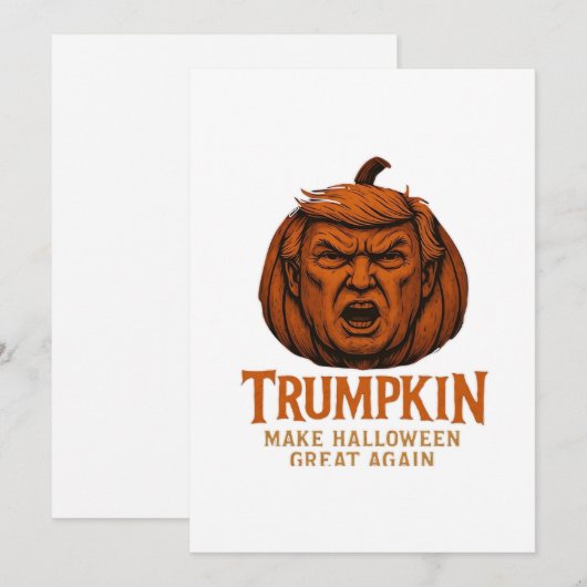 Trumpkin... Maak Halloween weer Groot Feestdagenkaart (Voorkant / Achterkant)