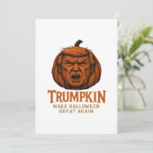 Trumpkin... Maak Halloween weer Groot Feestdagenkaart (Staand voorkant)
