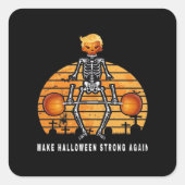 Trumpkin maakt Halloween opnieuw fitnessruimte gra Vierkante Sticker (Voorkant)