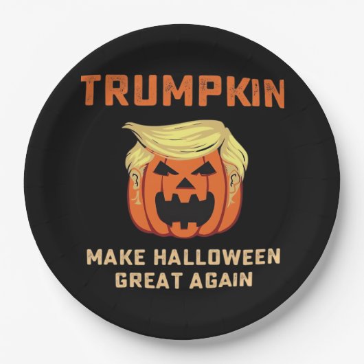 Trumpkin maakt Halloween weer geweldig - Classic P Papieren Bordje (Voorkant)