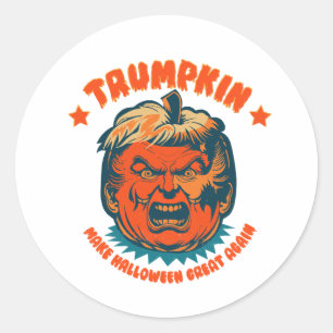 trumpkin maakt halloween weer geweldig funny ronde sticker