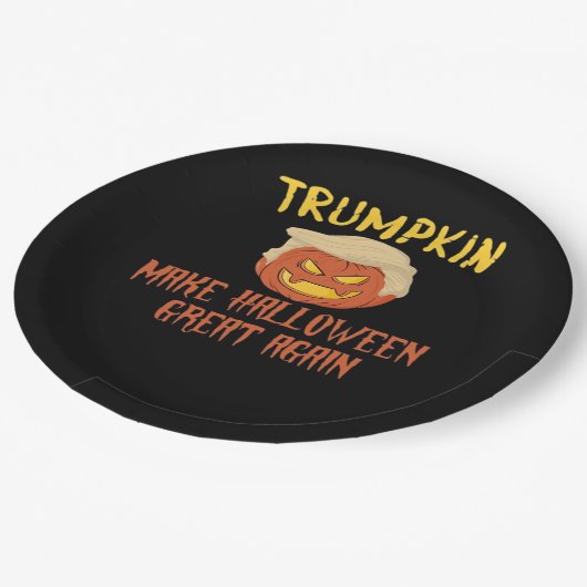 Trumpkin maakt Halloween weer geweldig - grappig k Papieren Bordje (Gekanteld)
